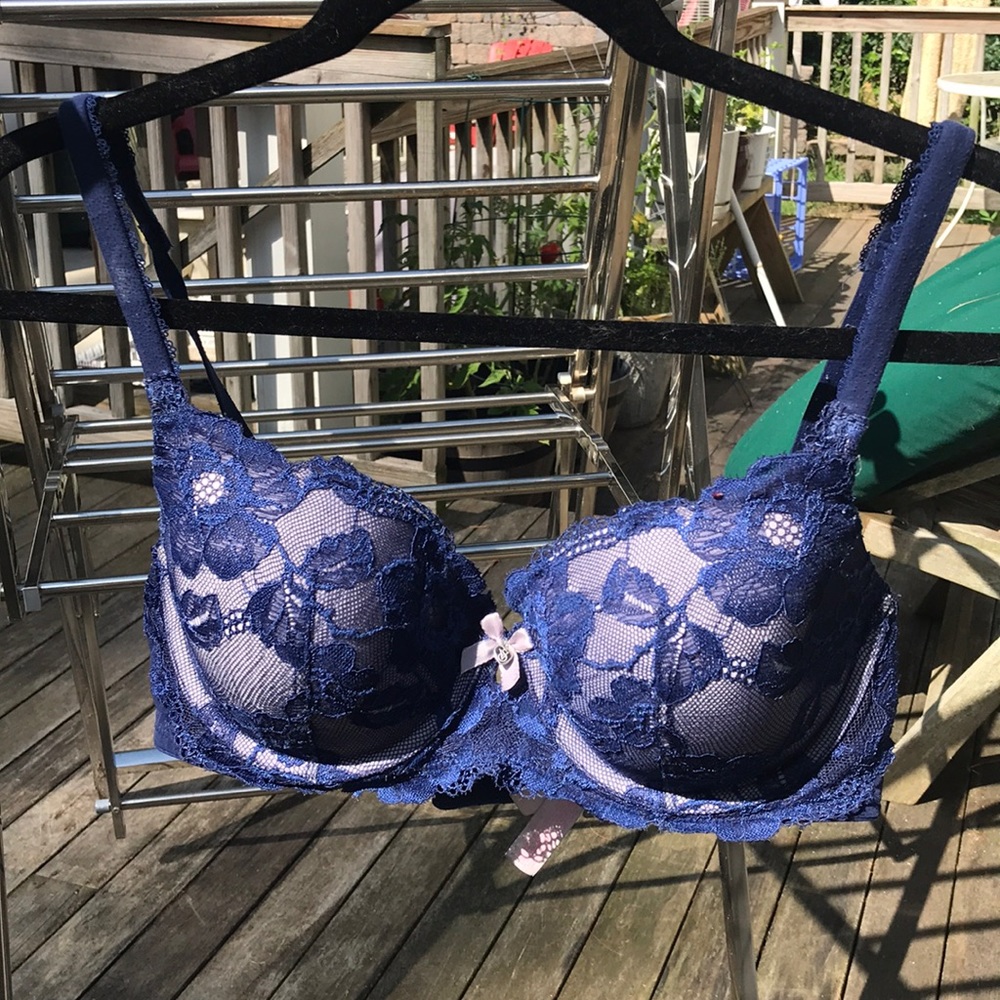 Blue lace Victoria secret body by Victoria lined